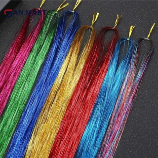 Bộ 200 Sợi Tóc Giả Nối Dài 90cm Màu Kim Tuyến Phong Cách Hippie Dành Cho Nữ