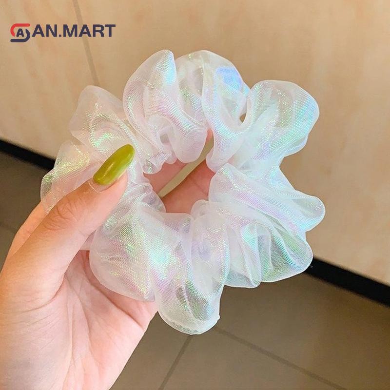 Bigdealssuper Organza Scrunchies Nữ Co Giãn Tóc Hàn Quốc Thanh Lịch Đuôi Ngựa Giá Đỡ Cao Su Dây Buộc Tóc Phụ Kiện Siêu