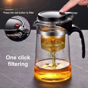 Bộ lọc trà thủy tinh chịu nhiệt dày kèm ấm trà, hộp lọc trà thơm, phụ kiện Homeware VN