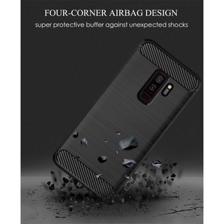 Ốp TPU Cho Samsung Galaxy S9 Plus Armor Sợi Carbon Mềm Silicon Ốp điện thoại Samsung S9Plus