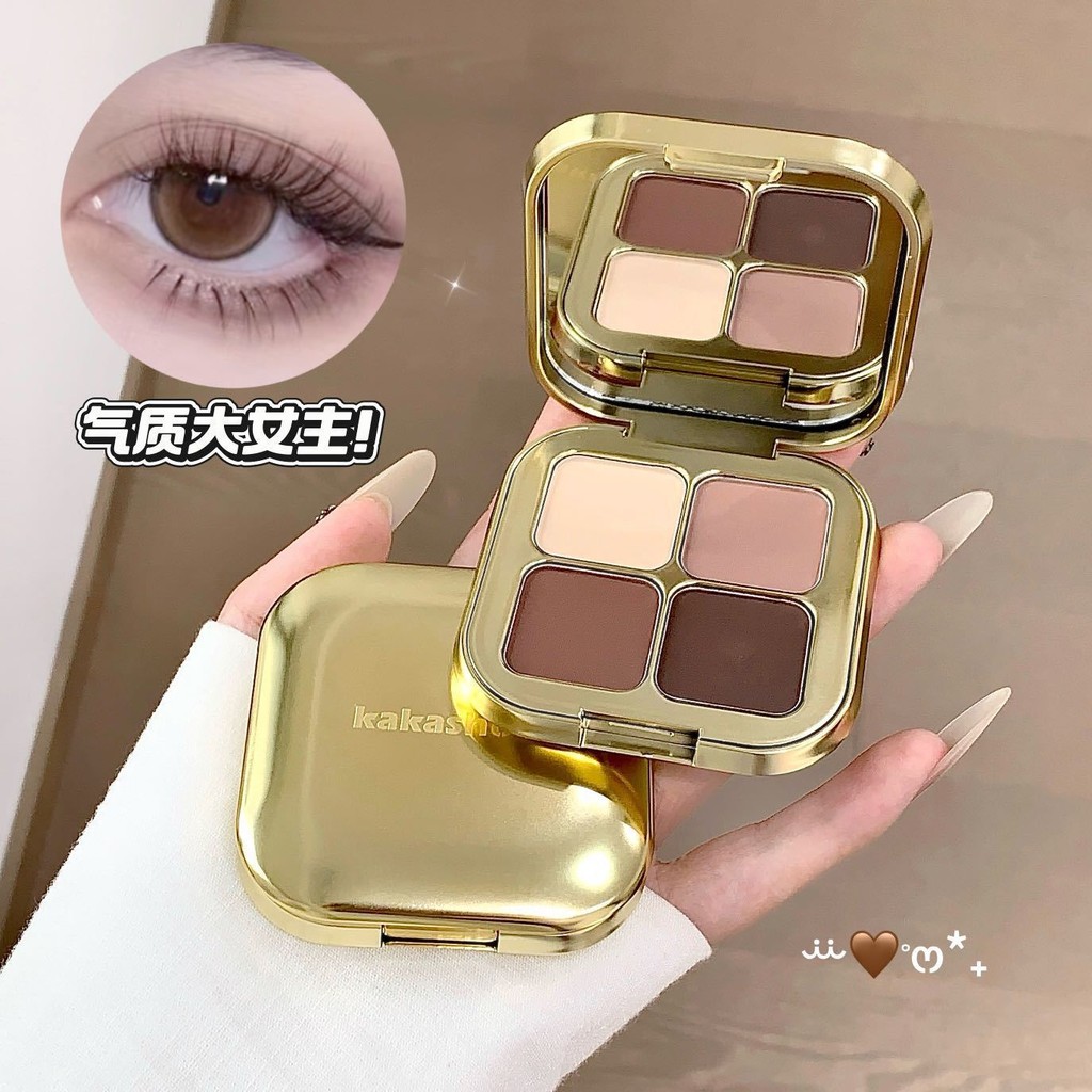 Kakashow Bảng Phấn Mắt Màu Pha Lê Trong Suốt Mịn Nhấp Nháy Tinh Tế Ngọc Trai Màu Mờ Kết Xuất Không Khí