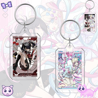 Photo Album NEEDY GIRL OVERDOSE Rain Game Figure Keychain Bag Decorate Backpack Acrylic Cosplay Props Pendant Cartoon A