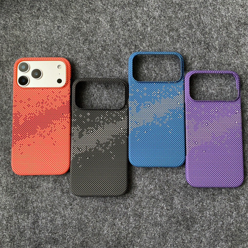 Ốp điện thoại PC cứng họa tiết sợi Carbon Kevlar sang trọng cho IPhone 17 Air16 15 14 13 12 11 Pro Max