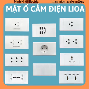 Mặt ổ cắm điện âm tường Lioa (âm tường+ lắp nổi),ổ cắm âm tường,ổ cắm điện Lioa,ổ cắm đa năng,ổ cắm USB,ổ cắm đôi,ổ cắm