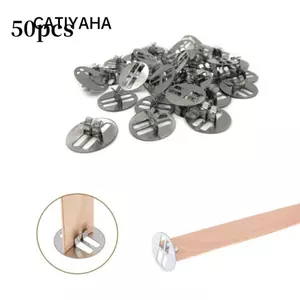 CATIYAHA 50 CHIẾC Nến Chân Đế, Nến Làm Sáp Tròn Wick Core Chân Đế Sắt, Kim Loại Thực Tế DIY Wax Wick Core Holder