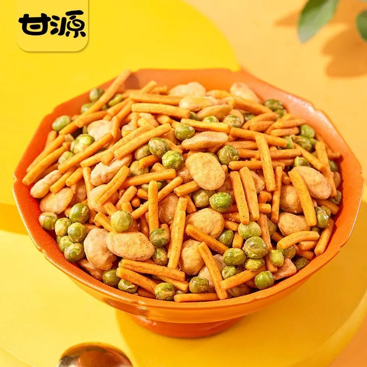 Bánh phồng tôm, đồ ăn vặt đậu, vị tôm tươi, vị thịt nướng, đồ ăn vặt gói nhỏ, đậu Hà Lan xanh số lượng lớn, đồ ăn vặt ph