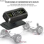 LACYESUK TPMS, Hệ thống giám sát áp suất lốp sạc USB năng lượng mặt trời, Chế độ báo động cảnh báo nhiệt độ Màn hình kỹ thuật số chống nước TPMS không dây Bảo mật lái xe