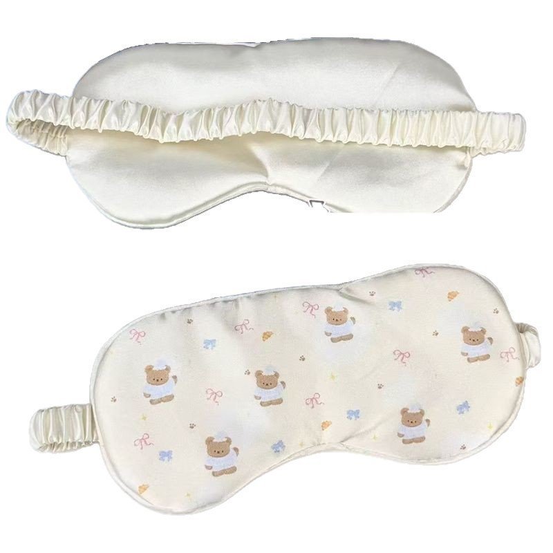 LXY LXY Phong Cách Mới Che Mặt nạ Mắt Giả Lụa Mặt nạ Mắt Có Thể In logo Scrunchy Co Giãn Ban Nhạc Mặt nạ Ngủ Đám Mây