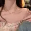 LUImo Kpop Hoa Cúc Xương Đòn Dây Xích Nelace Cho Nữ Mùa Hè Ngọt Ngào Ngắn Choker Thời Trang Tuyên Bố Món Quà Trang Sức Y2K Phụ Kiện SBS