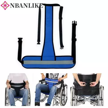 Thắt lưng an toàn cho xe lăn NBANLIKE, Ngăn chặn nghiêng hoặc rơi cố định dây đeo xe lăn, Dây cố định ghế xe lăn có thể điều chỉnh chống trượt bền bỉ cho người lớn