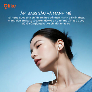 Olike E207 Tai Nghe Có Dây Bán In-Ear Tai nghe có dây iPhone 3.5mm/Lightning/Type-C Có Mic Gọi HD Âm Thanh HiFi Bass Sâu Chống Trễ Cho iPhone Samsung Xiaomi OPPO Huawei Điện Thoại Laptop PC Máy Tính Bảng