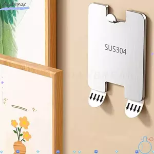 Móc treo tranh DAYBREAK, Không đục lỗ Móc khung ảnh mạnh, Bạc tự dính Tranh sơn dầu bằng thép không gỉ Gương khung ảnh Móc phòng khách