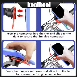 Kool Nâng Cấp Xe Đạp Máy Tính Miếng Dán Lưng Gắn Nút Giá Đỡ Điện Thoại Dán Cho Điều Hướng Và Giải Trí