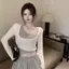 Bộ đồ nữ Hot Girl gợi cảm Thiết kế phong cách mới Niche Pure Desire Bộ đồ hai mảnh có dây đeo hai lớp ngắn