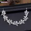 BORAGETE Nữ Băng Đô Phụ Kiện Tóc Băng Đô Quấn Tóc Handmade Cô Dâu Tiara Đầu