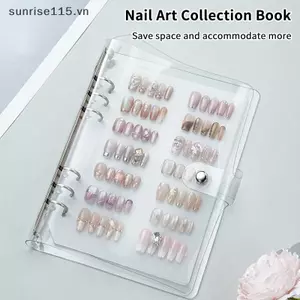 SSVN Nail Art Piece Lưu Trữ Sách Dung Tích Lớn Triển Lãm Album Ảnh Thẻ Kẹp Bảng Hiển Thị DIY Sách Bảo Quản Album Đơn Giản.