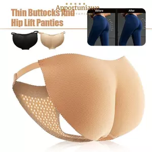 IAPPORTUNIA Body Shaper Quần lót Tăng cường có thể điều chỉnh Da / Đệm Booty màu đen