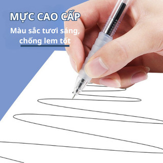 Bút gel ngòi 0.5mm đen xanh đỏ có đệm tay viết êm không mỏi nhanh khô cho học sinh văn phòng cao cấp