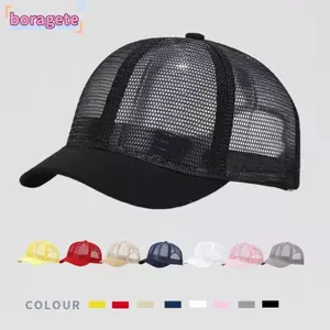Mũ bóng chày BORAGETE, Mũ lưỡi trai thoáng khí đầy đủ, Mũ lưới ngắn vành mỏng khô nhanh thông thường dành cho nữ