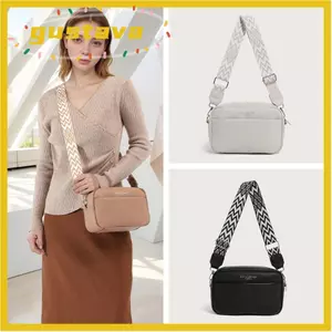 Túi đeo vai GUSTAVA, Túi đeo chéo nữ màu trơn bằng da PU, Túi Tote sức chứa lớn đơn giản hợp thời trang dành cho nữ