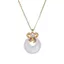Nơ Vàng Khóa An Toàn Vòng Cổ Nữ Mới Phong Cách Trung Hoa Băng Trong Suốt Chalcedony Công Chúa Khóa Epoxy Xương Đòn Dây Chuyền Vòng Cổ 26.3.22