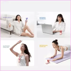 Quạt treo cổ tiện dụng Cinnam có kích thước nhỏ gọn và quạt cầm tay nhiều màu