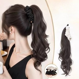 Hululu / Phong Cách Mới Tóc Giả Đuôi Ngựa Tóc Giả Chấm Bi Chuối Kẹp Khí Quyển Sóng Lớn Uốn Kẹp Tăng Âm Lượng Tóc Tóc Tóc Giả Đuôi Ngựa