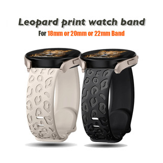 Vòng tay da báo 18mm 20mm 22mm cho Garmin Venu 3S Band Venu 2S Correa Active 5 dây Garmin Forerunner 265 Band 265S 255S 255