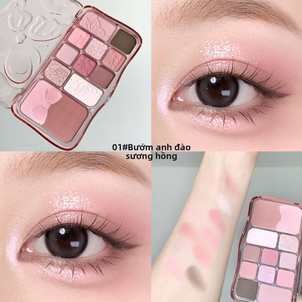 Kekemood [Palette mắt 12 màu] – Lì & nhũ, tone nhẹ, dễ phối, makeup hàng ngày, cho người mới