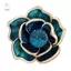 HNKMP Xanh Kim Cương Giả Camellia Hoa Thổ Cẩm Dành Cho Nữ Men Pin Thanh Lịch Ve Áo Chân.