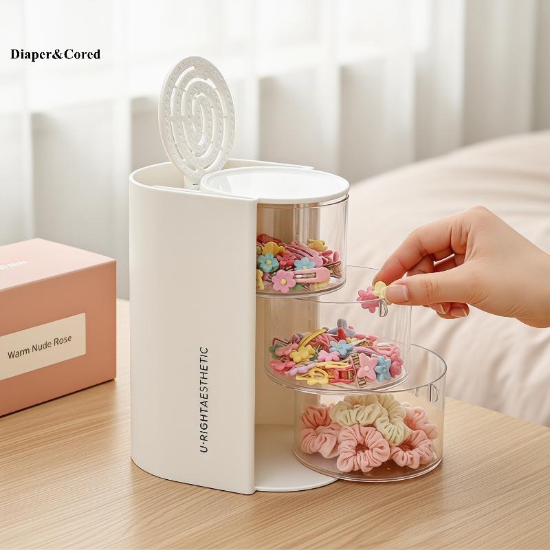 Hộp đựng mỹ phẩm xoay 360 độ DIAPER & CORED Chống bụi đa chức năng cho mỹ phẩm YTH