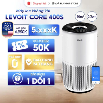Máy Lọc Không Khí Levoit Core 400S 90m2 | Lõi HEPA 3 lớp lọc bụi mịn - Đèn cảm biến chất lượng không khí - Hẹn giờ