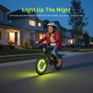 < WHPHous-t > Đèn LED Bánh Xe Đạp 7 Chế Độ Nhấp Nháy Đổi Màu Một Cli Công Tắc Cho Trẻ Em Đi Đêm An Toàn Đẹp