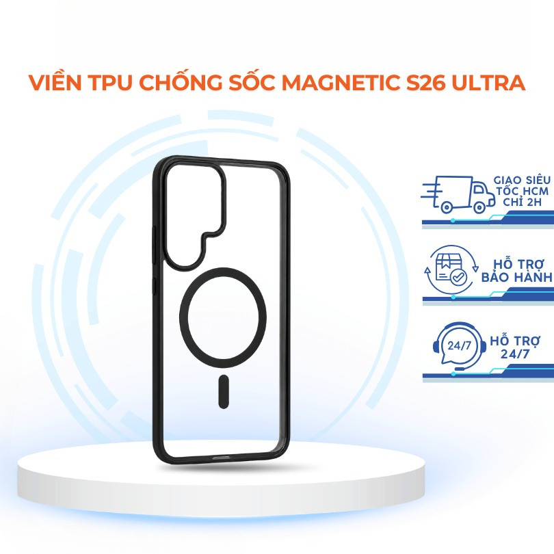 [Chính Hãng] Ốp Likgus Lưng Trong Chống Ố Vàng Viền Đen TPU Dẻo MagSafe Samsung S26 Ultra