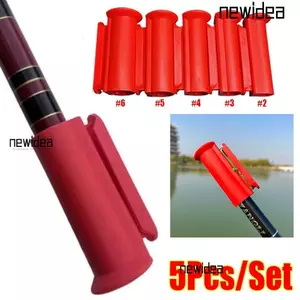 NEWIDEA 5 Cái / bộ Cần Câu Cắm, Dây Câu Silicon Cuộn Dây Mang Lên Cuộn Dây, Phụ Kiện Câu Cá Màu Đỏ Độ Đàn Hồi Cao Đầu