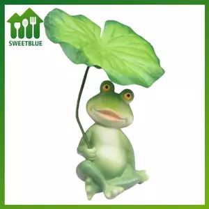 SWEET Nhựa Ếch Các Bức Tượng Trang Trí - Tượng Ếch Dù Dễ Thương Cho Khu Vườn Ngoài Trời / Trong Nhà, Món Quà Điêu Khắc Động Vật Vui Nhộn Cho Ếch Enthusias n