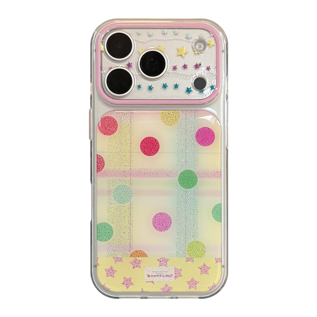 Ốp lưng iPhone mạ vàng cắt dán Dopamine phù hợp cho iPhone 17 Pro Max, 17, 16, 15, 14, 13, vỏ bảo vệ chống rơi P11C