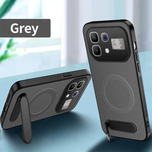 Dành Cho Infinix Note 60 60 Pro Ốp Lưng Sợi Carbon Họa Tiết Từ Giá Đỡ PC Dành Cho Infinix Note 60 Pro Sạc Không Dây Funda