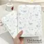 Gương gấp mini họa tiết thỏ nơ xanh pastel gương makeup di động