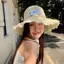Tấm Che Nắng Mùa Hè Mũ Rơm Nơ Bên Biển Ren Ống Hút Du Lịch Ren Đi Biển Mũ Chống Nắng