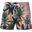 Họa tiết cây nhiệt đới in 3D unisex quần short đi biển thoải mái thông thường