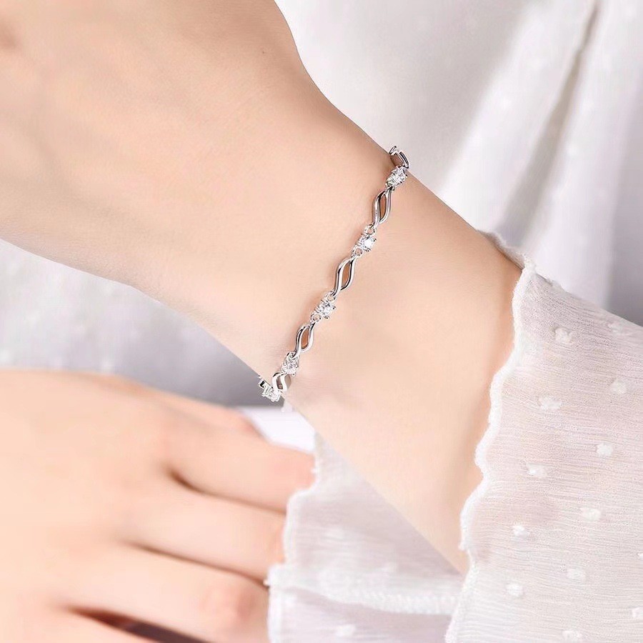Vòng tay pha lê xanh nữ phong cách Hàn Quốc mới