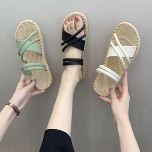 Trang chủ Ngoài Trời Mặc Dép Sandal Phong Cách La Mã Dép Phiên Bản Hàn Quốc Hợp Thời Trang Hợp Thời Trang Hai Cánh Đi Biển Dép Phù Hợp Với KFZS