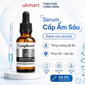 Serum Compliment Hyaluronic Acid 5% Cấp Ẩm Sâu, Phục Hồi Cho Da Khô, Da Nhạy Cảm, Da Treatment 27ml