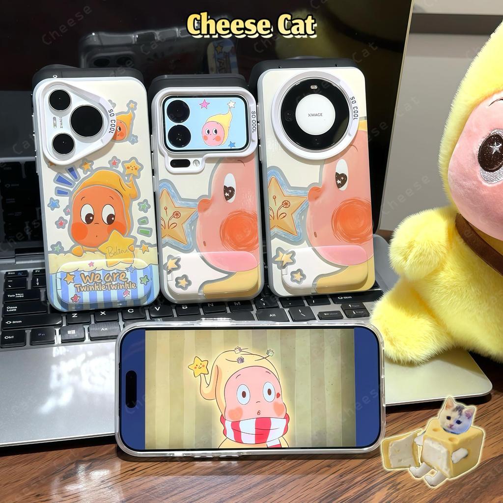 Ốp điện thoại hình ngôi sao có gương trang điểm dễ thương cho iPhone 17 Pro 16 15 14 13 12 11 Pro Max XR Xs Max 7 Plus
