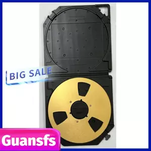 guansfs Dpofirs Cuộn để lưu trữ băng Hộp Hộp trống 10 inch cho băng âm thanh mở hoàn toàn phổ quát (Đen)
