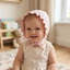 IFASIN Muslin Baby Bonnet, 100% Cotton Ruffle Mũ Beanie Trẻ Sơ Sinh, Vintage Mềm Thoáng Khí Gạc Chin Dây Đeo Mũ Bé Gái Bé Trai Mùa Hè Thu