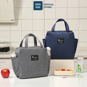 Túi Đựng Hộp Cơm Văn Phòng ENODA HOME, Túi Giữ Nhiệt Đựng Cơm Vải Oxford Có Ngăn Nhỏ 2 Bên TUICOM008