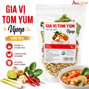 Gia Vị Tom Yum Vipep Gói 75g, Chuẩn Vị TomYum Thái Chua Cay Hấp Dẫn, Tiện Lợi Cho Mọi Gian Bếp