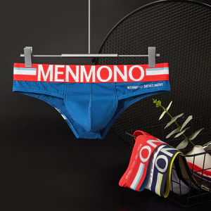 Quần Lót Nam Cotton Cổ Thấp Skinny U-Convex Bikini Quần Đùi In Quần Lót